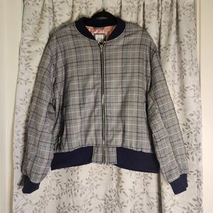 GAP Plaid Zip Up Coat Bomber Jacket Size XXL